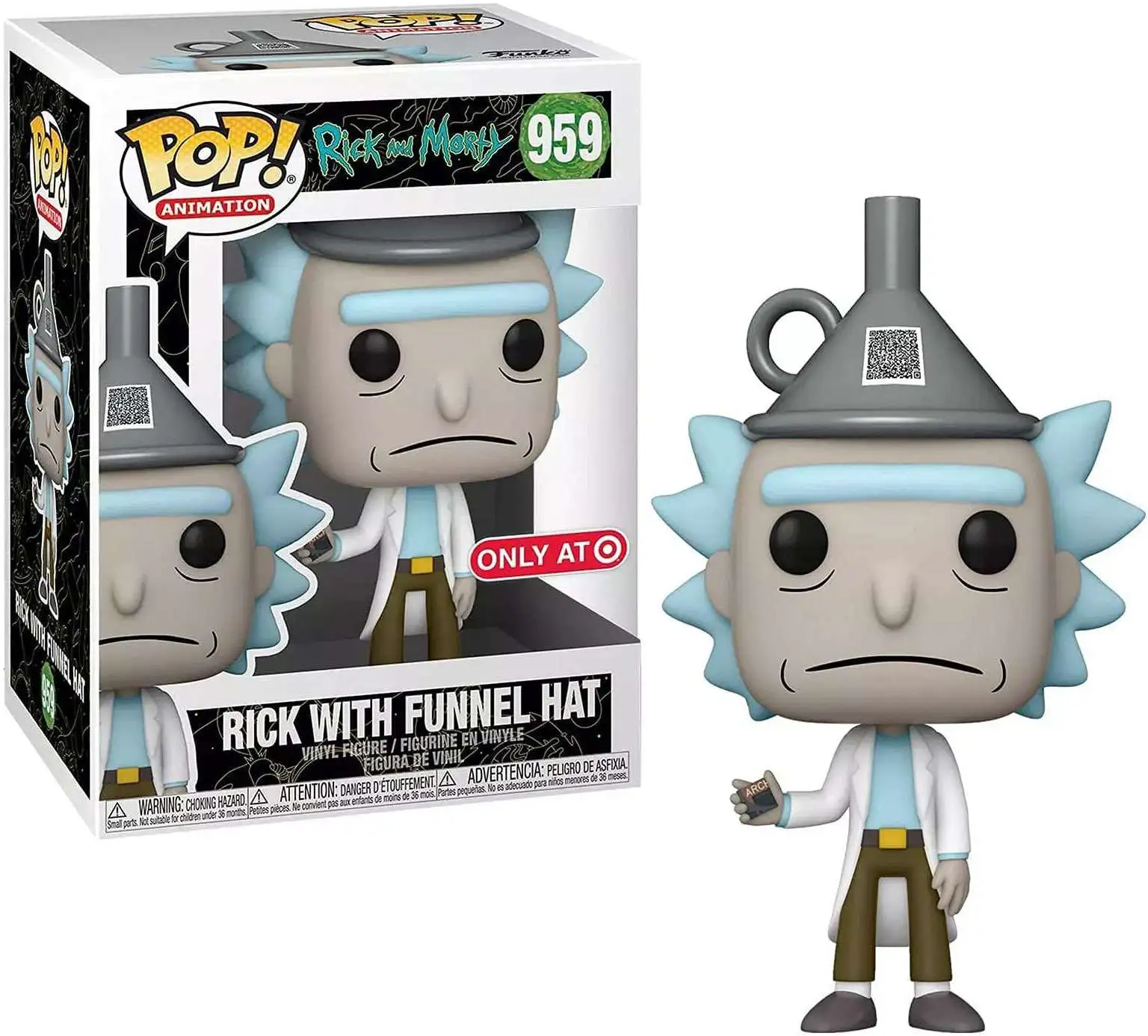 Funko Rick Morty POP Animation Rick with Funnel Hat Exclusive Vinyl Figure  959 - ToyWiz