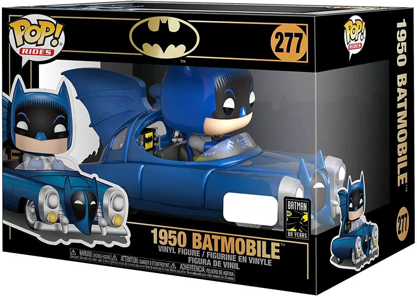 Funko DC Batman 80th POP Rides 1950 Batmobile Exclusive Vinyl Figure 277  Blue - ToyWiz