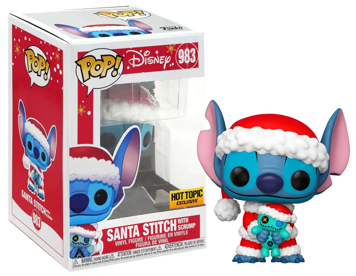 Figurine Pop Santa Stitch (Lilo & Stitch) #983 pas cher