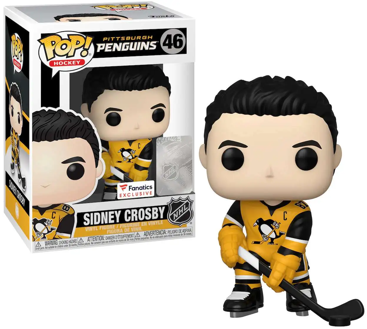 Funko NHL Pittsburgh Penguins POP! Hockey Sidney Crosby Exclusive Vinyl Figure #46 [Yellow Jersey, Damaged Package]