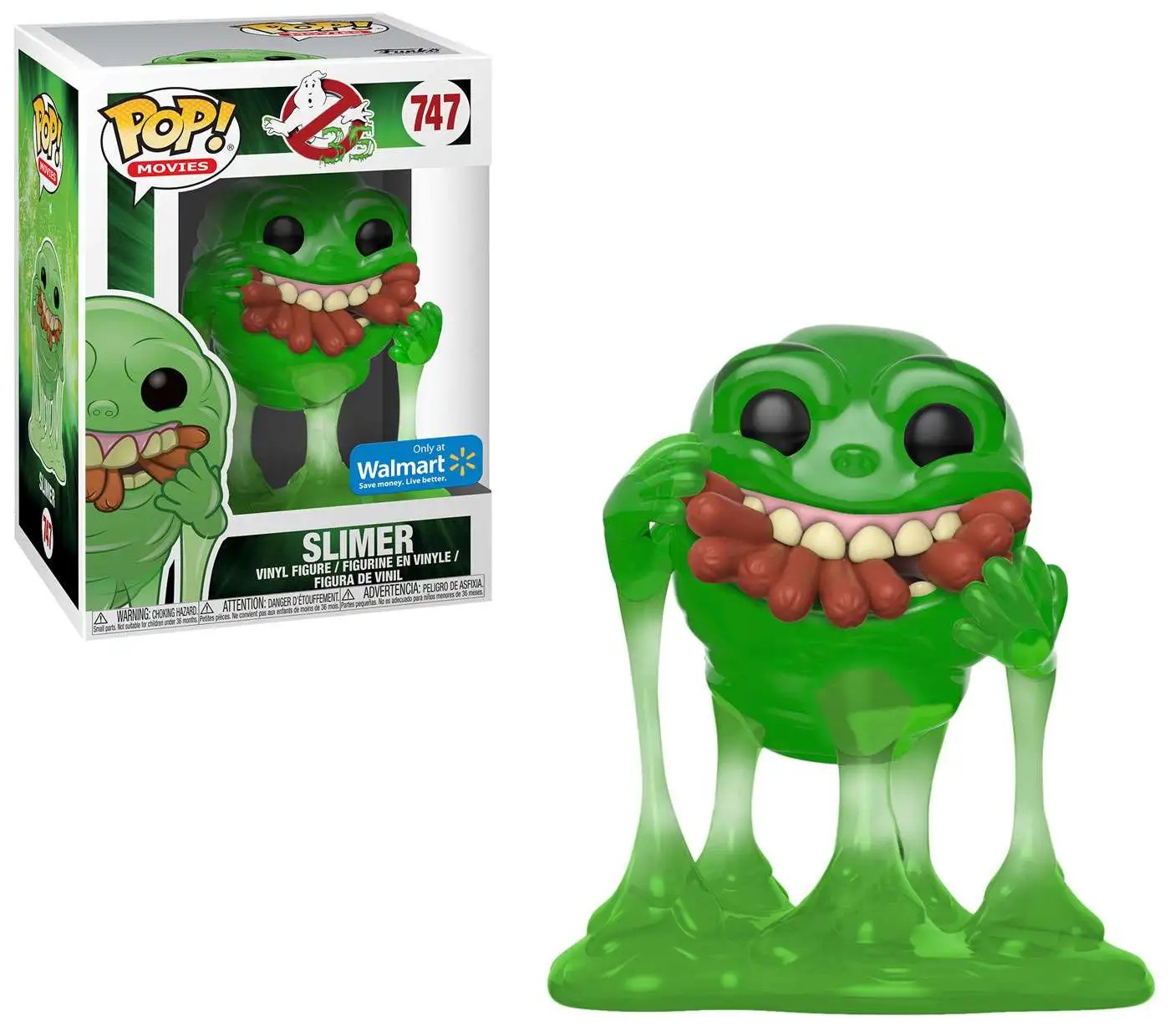 Funko Ghostbusters POP! Movies Slimer with Hot Dogs Exclusive Vinyl Figure #747 [Translucent]