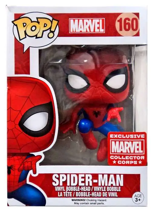 Funko Marvel POP Marvel Spider-Man Exclusive Vinyl Bobble Head 160  Collector Corps - ToyWiz