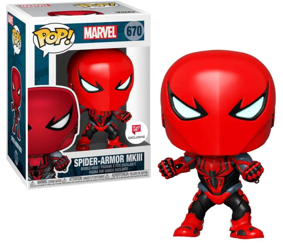 Funko Marvel Spider-man Pop Marvel Spider-armor Mkiii Exclusive Vinyl 