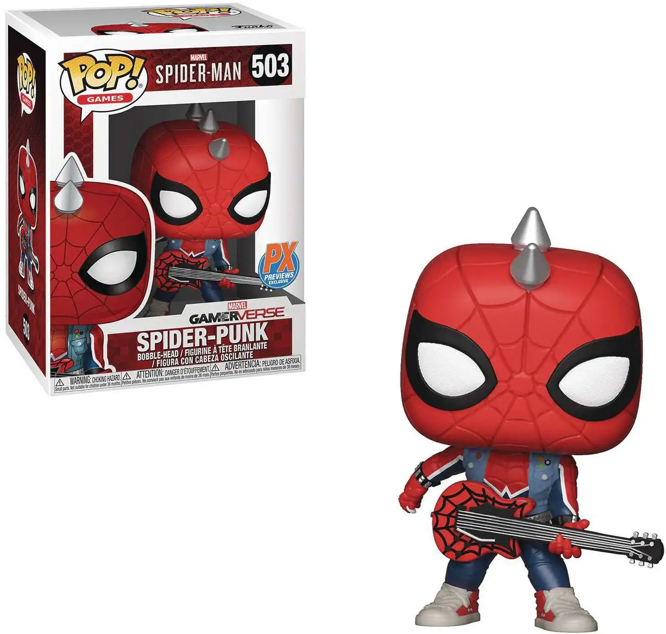 Funko Marvel Gamerverse Spider-Man POP! Games Spider-Punk Exclusive Vinyl  Bobble Head #503 [Damaged Package]
