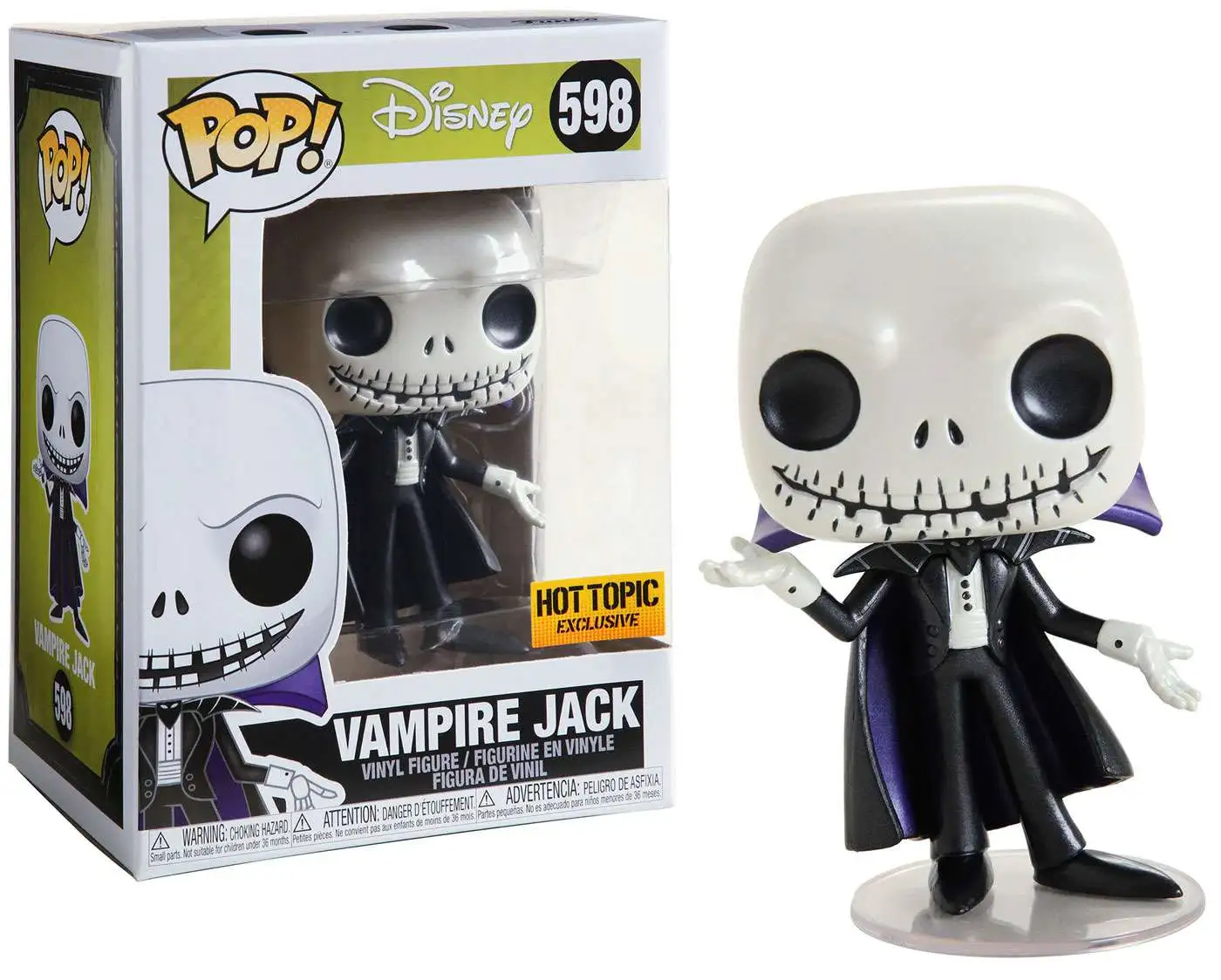 Vinyl Figur Nightmare Before Christmas Disney Funko Pop! Vampire Jack 598 