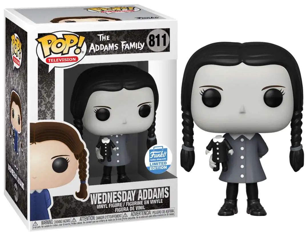 Funko The Addams Family POP Television Wednesday Addams Exclusive Vinyl  Figure 811 Black White - ToyWiz