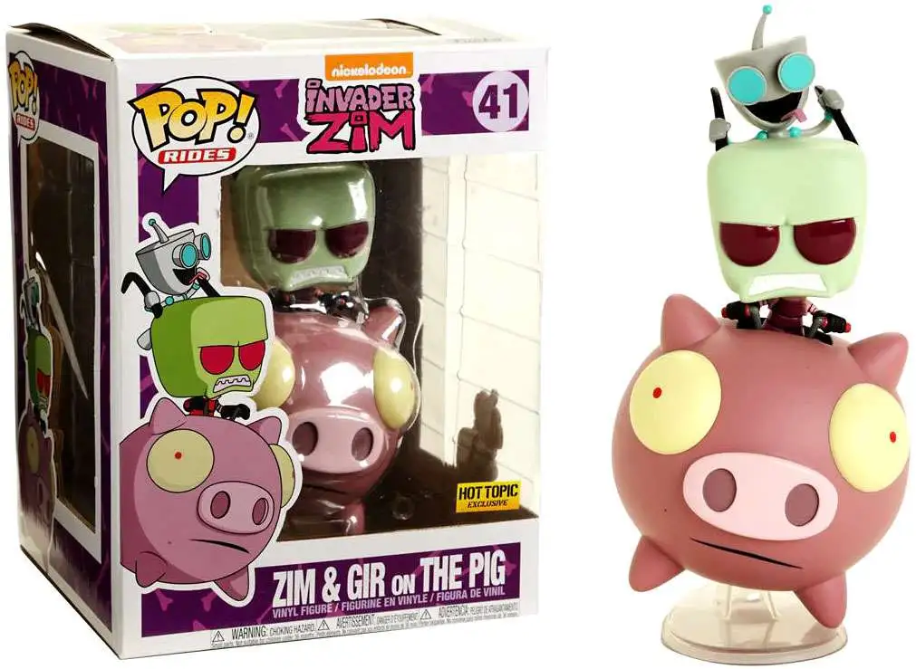 Funko Invader Zim POP! Rides Zim & Gir on Pig Exclusive Vinyl Figure #41