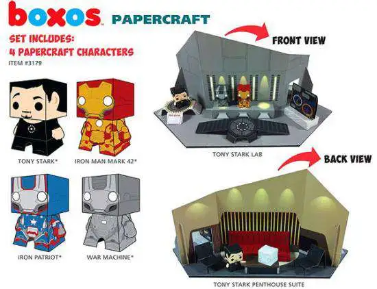 BATMAN DC Comics Boxos Papercraft Activity Playset Funko 2013 