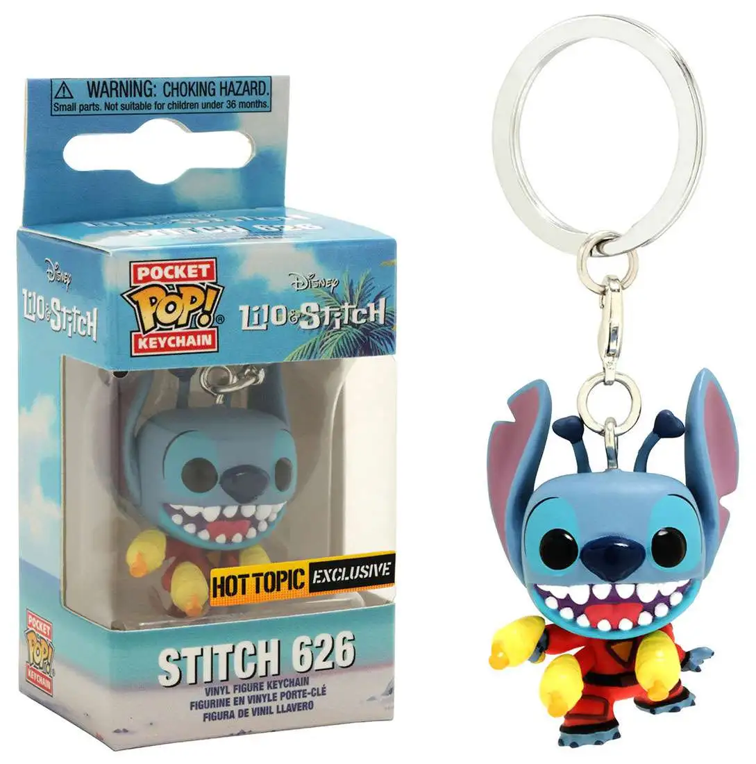 Funko Disney Lilo Stitch Pocket POP Stitch Keychain Flocked - ToyWiz