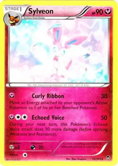 Pokemon X & Y Furious Fists Rare Sylveon #72