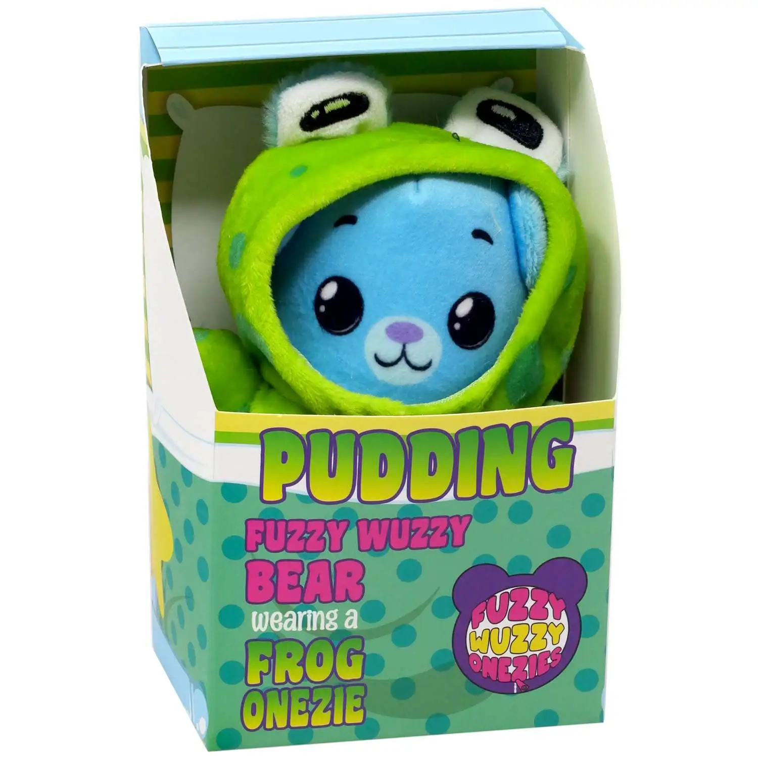 Fuzzy Wuzzy Onezies Pudding Bear Wearing a Frog Onzie 5.5-Inch Mini Plush