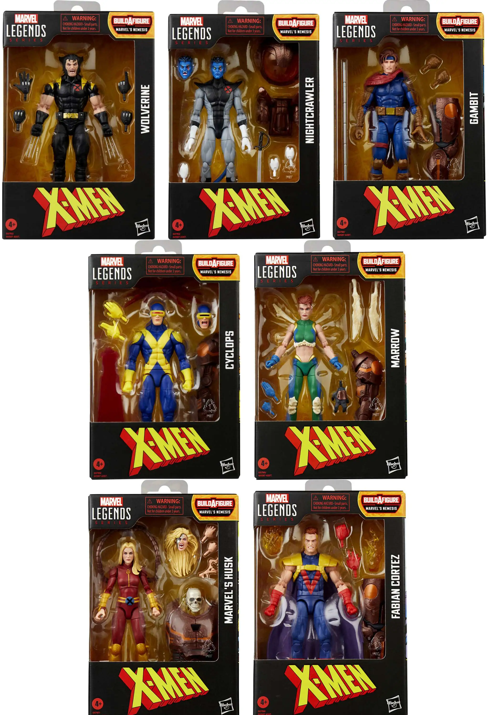 Marvel X-Men Marvel Legends Nemesis Series Wolverine, Cyclops