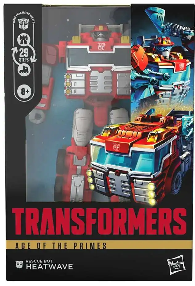Transformers Age of the Primes Prime Series Heatwave Voyager Action Figure [Rescue Bot]