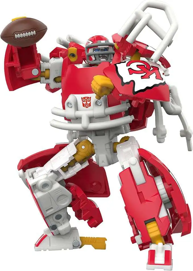 Transformers x NFL Kansas City Chiefs KC-59 Action Figure [Changes from Robot to Helmet]