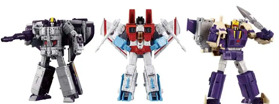 Transformers Dramatic Capture DCS-3 Triple Threat Astrotrain, Blitzwing, and Starscream Action Figure 3-Pack (Pre-Order ships April)