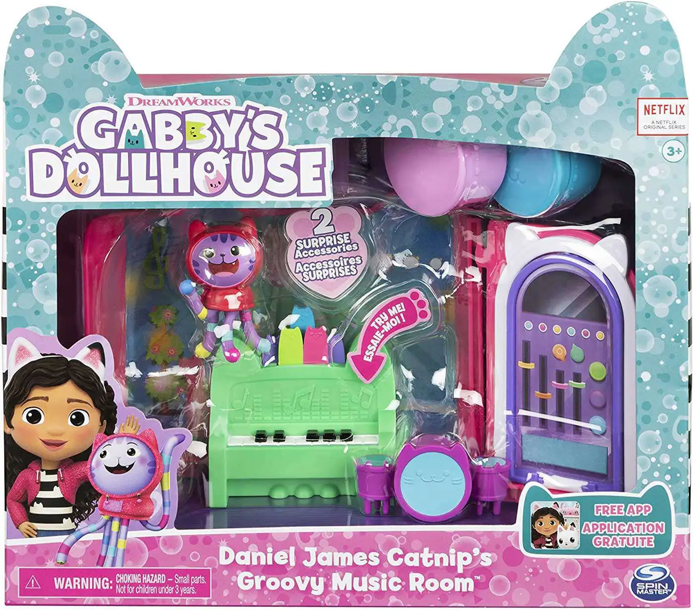 Gabbys Dollhouse Gabby, Pandy Paws, Baby Box Cat, MerCat, Kitty Fairy,  Cakey Cat CatRat 7-Piece Deluxe Figure Set Spin Master - ToyWiz