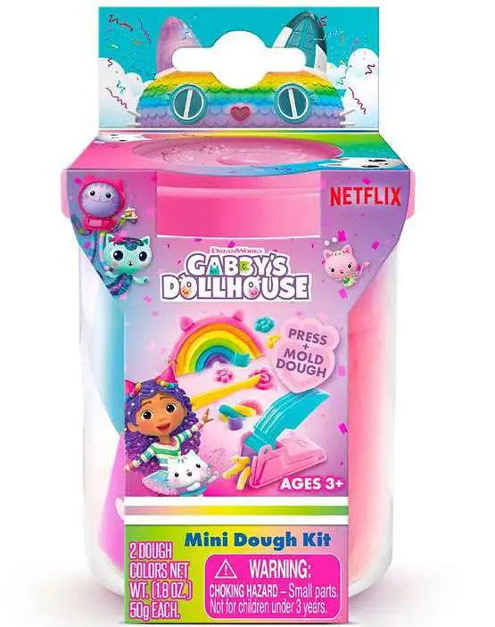 Gabby's Dollhouse Dreamworks Mini Dough Kit Mystery Pack [Press + Mold Dough]