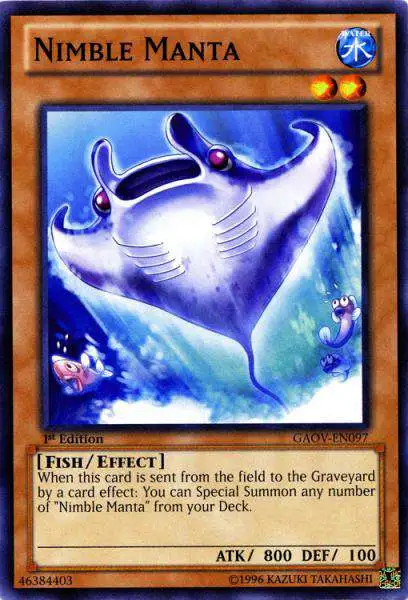 YuGiOh YuGiOh 5D's Galactic Overlord Common Nimble Manta GAOV-EN097