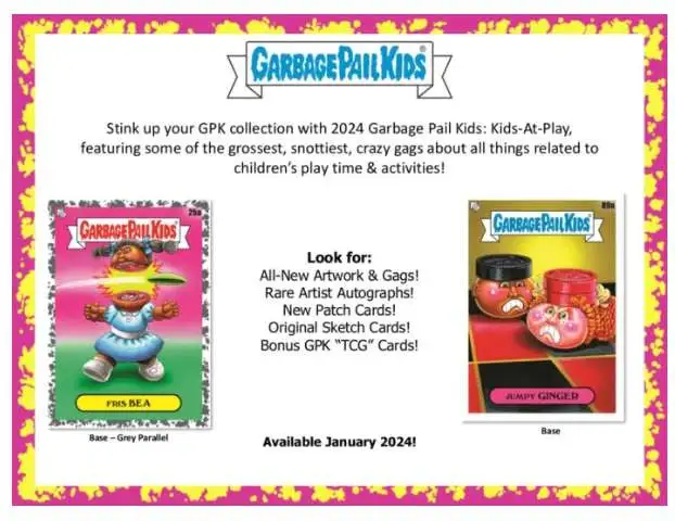 Garbage Pail Kids Topps 2024 Series 1 Kids at Play Trading Card HOBBY Pack  - ToyWiz