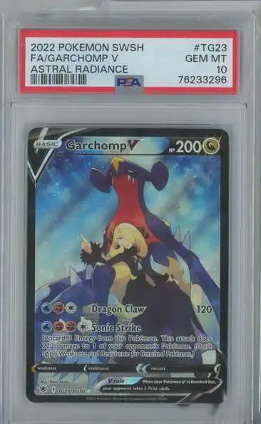 Pokemon Trading Card Game Astral Radiance Garchomp Full Art Graded Card TG23 [PSA 10]