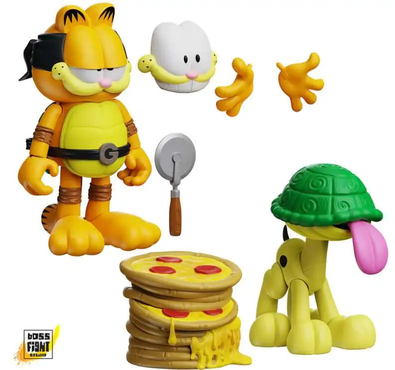 Garfield x Teenage Mutant Ninja Turtles Garfello & Odie Action Figure 2-Pack (Pre-Order ships May)