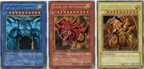 what happened to the god cards in yugioh Amazon.com: Yu Gi Oh Legendary Collection Ultra Rare God Card Set of 3  Egyptian God Cards Slifer, Obelisk Ra (Limited Edition) Ultra Rare Version  : Toys & Games main image 0
