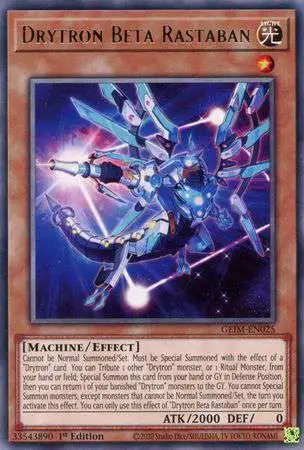 YuGiOh Genesis Impact Rare Drytron Beta Rastaban GEIM-EN025