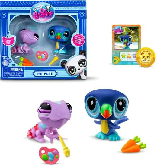 Littlest Pet Shop 2024 Generation 7 Pet Pairs Toucan Chameleon Mini