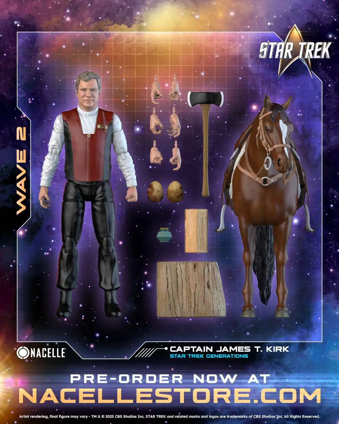 Star Trek Generations Captain James T. Kirk 6 Action Figure The