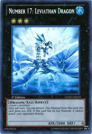 YuGiOh Trading Card Game Generation Force Ghost Rare Number 17: Leviathan Dragon GENF-EN039