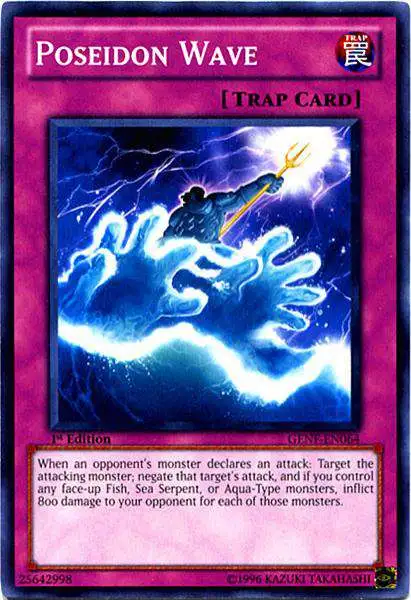 YuGiOh Trading Card Game Generation Force Common Poseidon Wave GENF-EN064