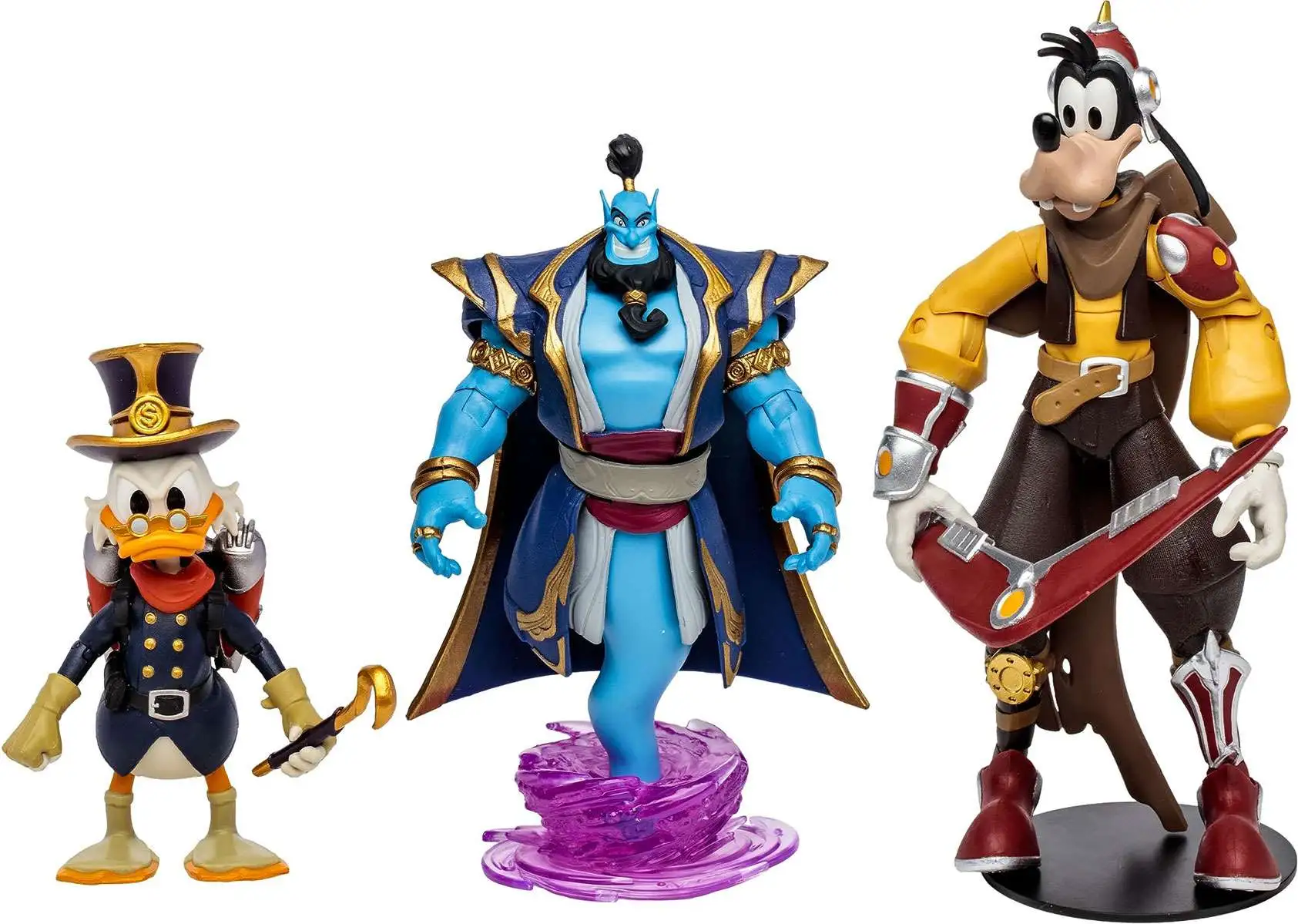 McFarlane Toys Disney Mirrorverse Gold Label Collection Genie, Scrooge McDuck & Goofy Exclusive Action Figure 3-Pack