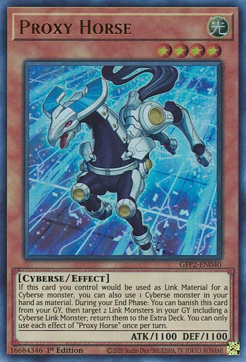 YuGiOh Trading Card Game 2022 Ghosts From The Past 2nd Haunting Ultra Rare Proxy Horse GFP2-EN040