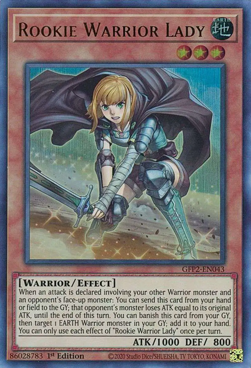 YuGiOh Trading Card Game 2022 Ghosts From The Past 2nd Haunting Single Card  Ultra Rare Rookie Warrior Lady GFP2-EN043 - ToyWiz
