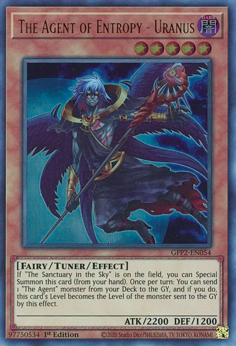 YuGiOh Trading Card Game 2022 Ghosts From The Past 2nd Haunting Ultra Rare The Agent of Entropy - Uranus GFP2-EN054