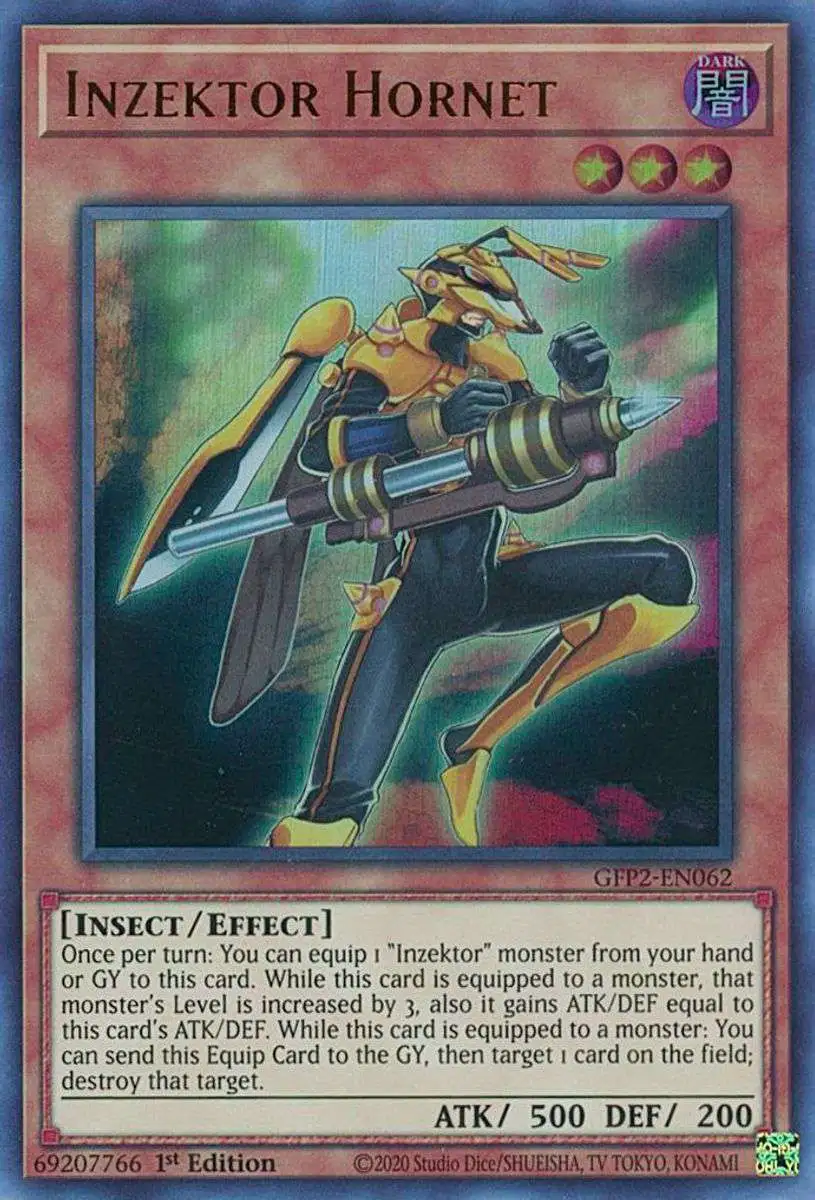 YuGiOh Trading Card Game 2022 Ghosts From The Past 2nd Haunting Ultra Rare Inzektor Hornet GFP2-EN062