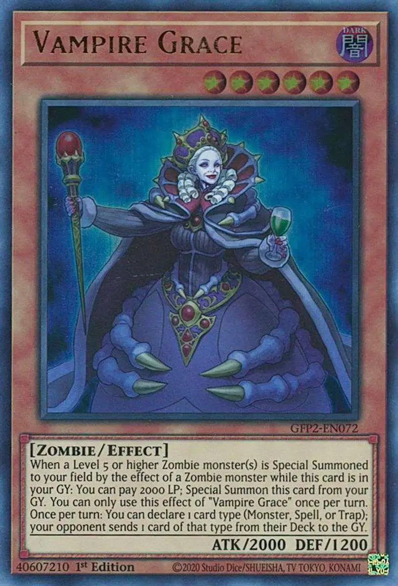 YuGiOh Trading Card Game 2022 Ghosts From The Past 2nd Haunting Ultra Rare Vampire Grace GFP2-EN072