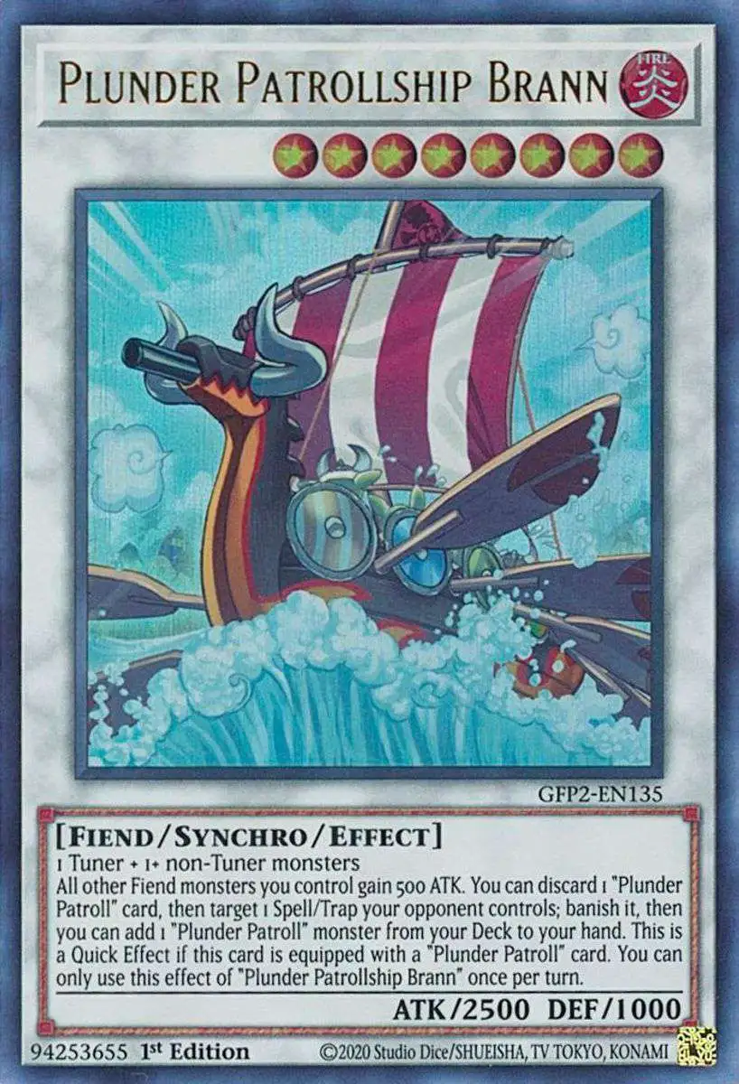 YuGiOh Trading Card Game 2022 Ghosts From The Past 2nd Haunting Single Card  Ultra Rare Plunder Patrollship Brann GFP2-EN135 - ToyWiz