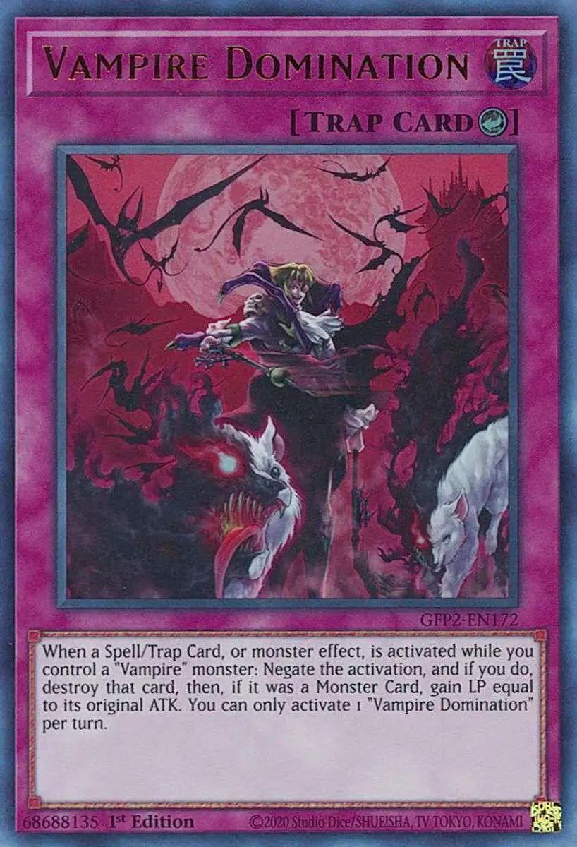 YuGiOh Trading Card Game 2022 Ghosts From The Past 2nd Haunting Ultra Rare Vampire Domination GFP2-EN172