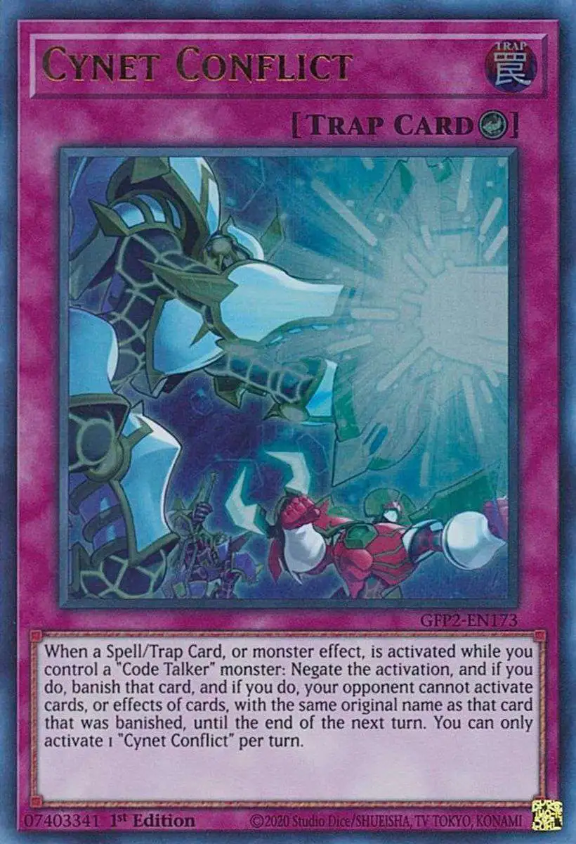 YuGiOh Trading Card Game 2022 Ghosts From The Past 2nd Haunting Ultra Rare Cynet Conflict GFP2-EN173