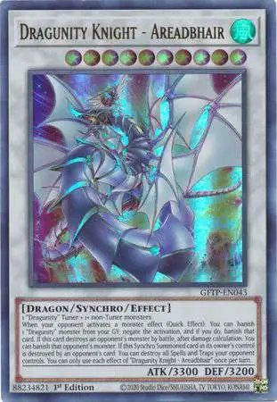 YuGiOh Trading Card Game 2021 Ghosts From The Past Ultra Rare Dragunity Knight - Areadbhair GFTP-EN043