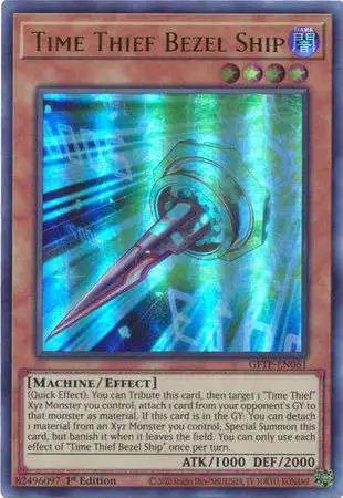 YuGiOh Trading Card Game 2021 Ghosts From The Past Ultra Rare Time Thief Bezel Ship GFTP-EN061