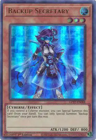 YuGiOh Trading Card Game 2021 Ghosts From The Past Ultra Rare Backup Secretary GFTP-EN088
