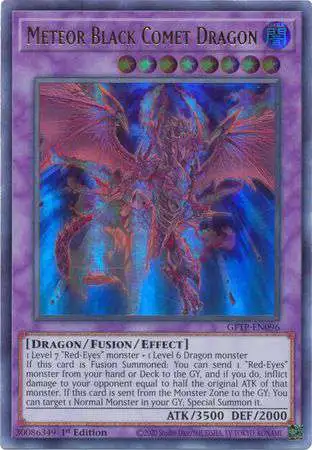 YuGiOh Trading Card Game 2021 Ghosts From The Past Ultra Rare Meteor Black Comet Dragon GFTP-EN096