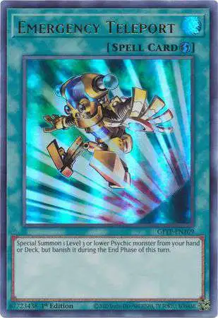 YuGiOh Trading Card Game 2021 Ghosts From The Past Ultra Rare Emergency Teleport GFTP-EN109