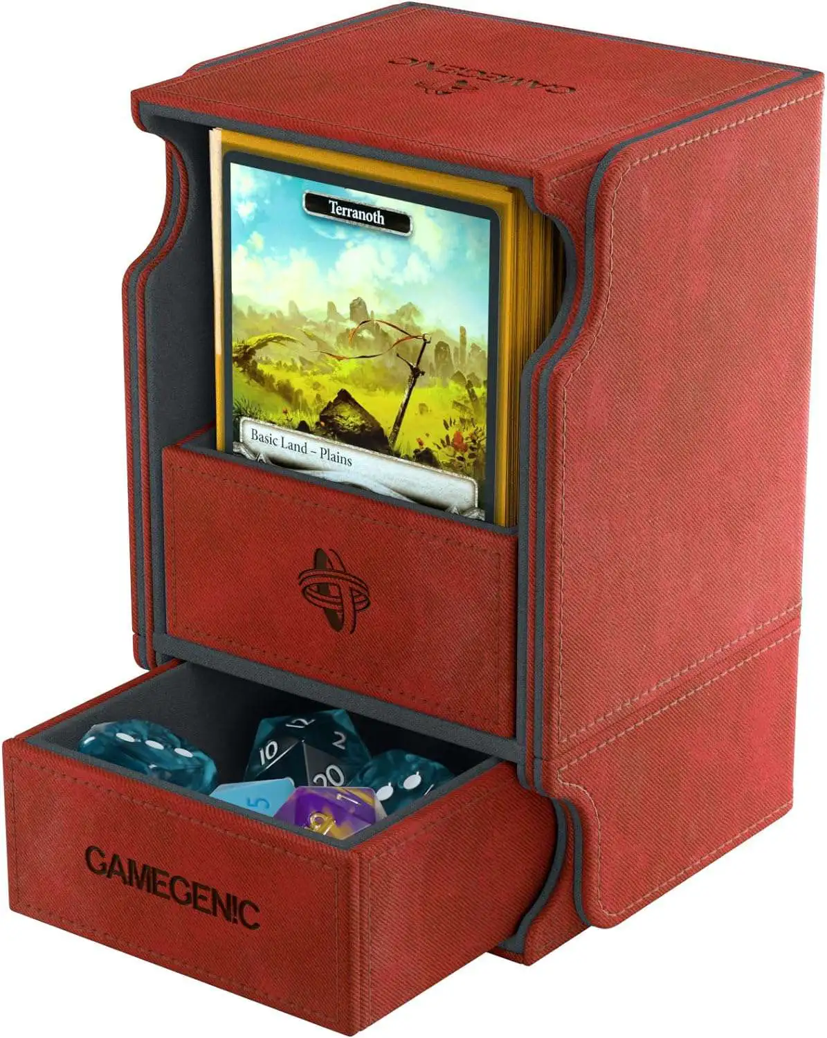 Game Genic Card Supplies Watchtower 100+ XL Red 2 Drawer Deck Box