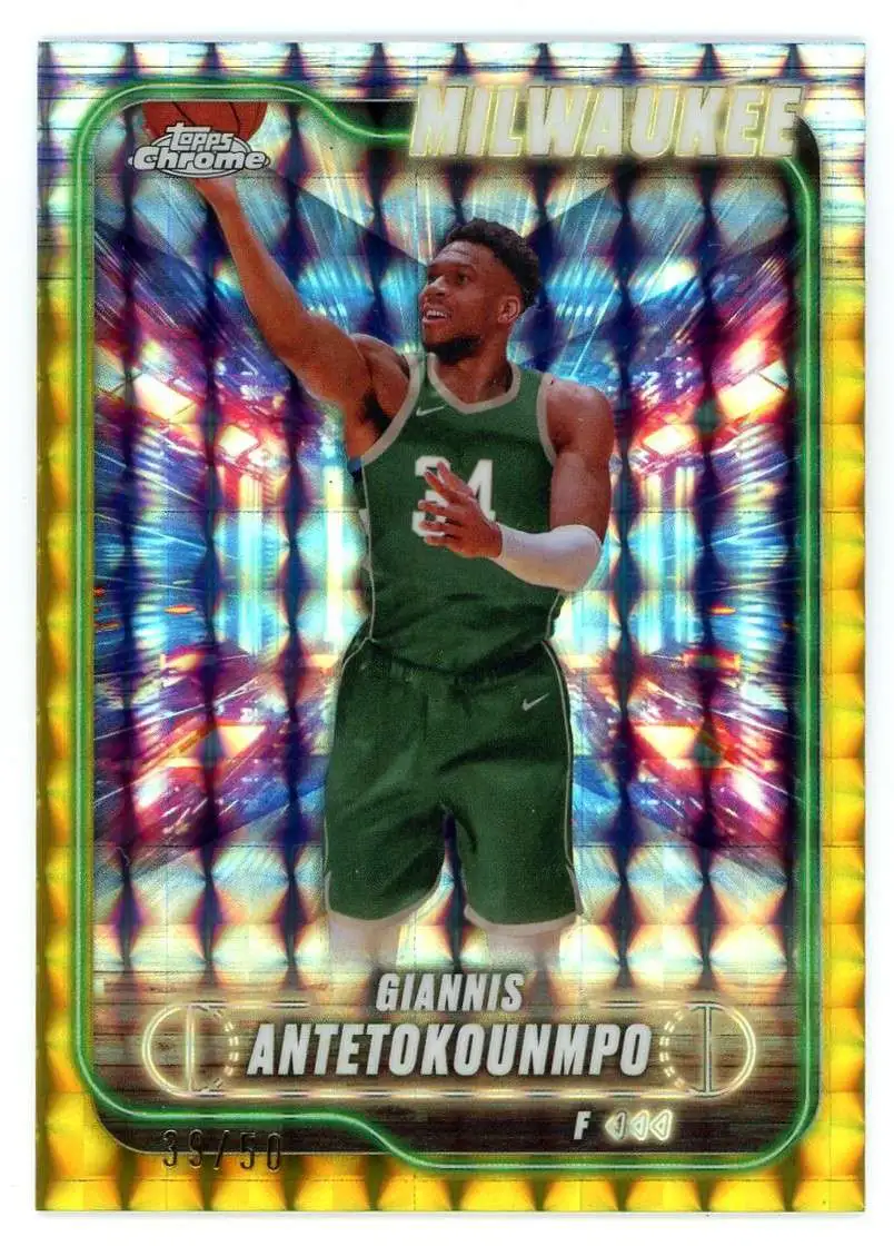 NBA 2025 Topps Chrome Single Card 3950 Gold Giannis Antetokounmpo