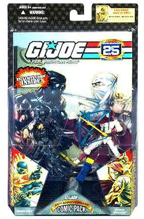 GI Joe 25th Anniversary Wave 3 Comic Pack Battle-Torn Snake Eyes & Storm Shadow Action Figure 2-Pack