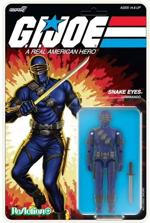 ReAction GI Joe Wave 3 Snake Eyes Action Figure [Cartoon]