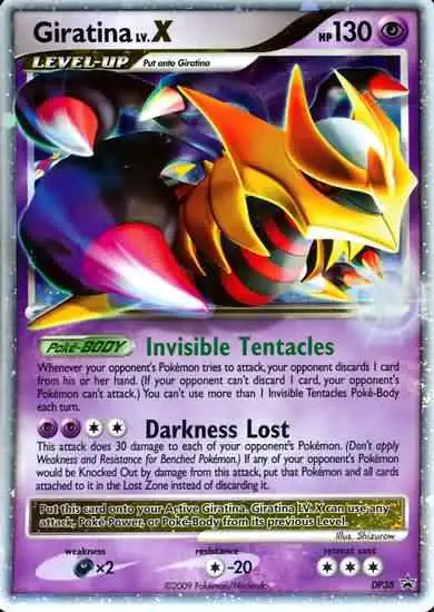 Pokemon Trading Card Game Promo Ultra Rare Giratina LV.X DP38 [Moderately Played]